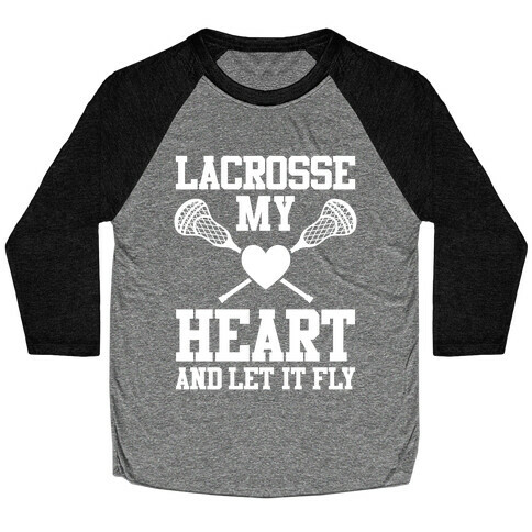 Lacrosse My Heart Baseball Tee