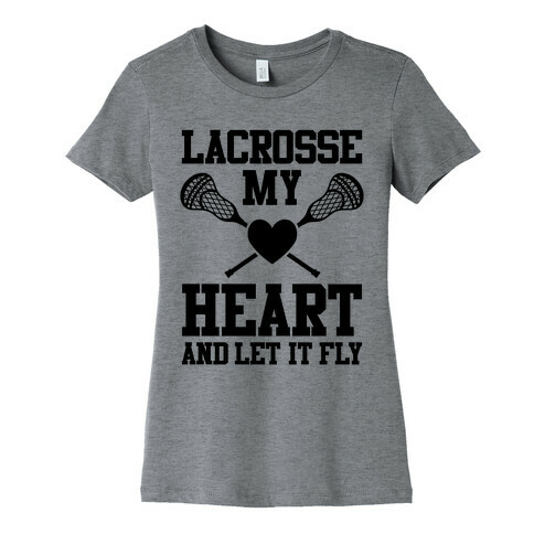 Lacrosse My Heart Womens T-Shirt