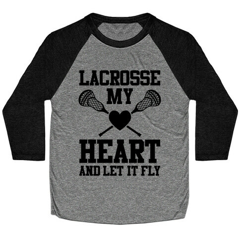 Lacrosse My Heart Baseball Tee