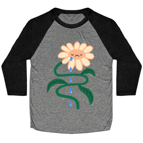 Sad Flower Shower Baseball Tee