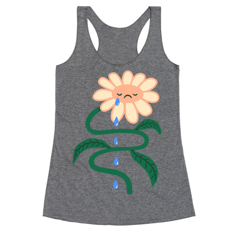 Sad Flower Shower Racerback Tank Top