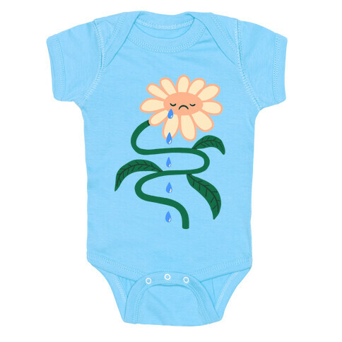 Sad Flower Shower Baby One-Piece