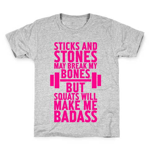 Sticks, Stones, And Squats Kids T-Shirt