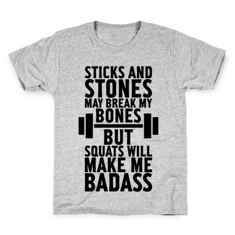 Sticks, Stones, And Squats Kids T-Shirt
