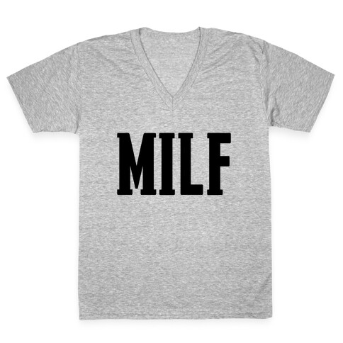 MILF & MotherF***er Pair (MILF) V-Neck Tee Shirt