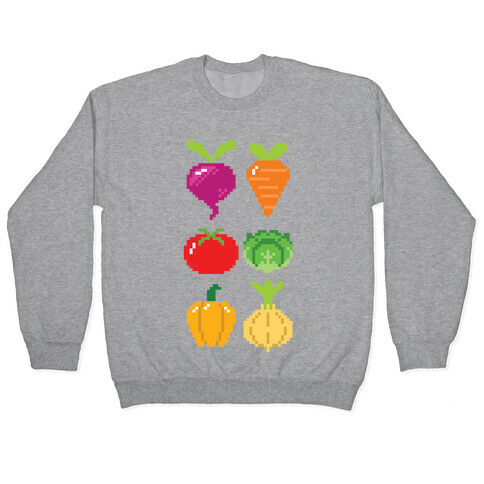 Pixel Vegetable Pattern Pullover