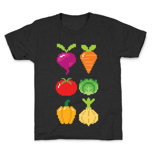 Pixel Vegetable Pattern Kids T-Shirt