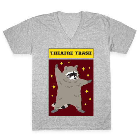 Theatre Trash Raccoon V-Neck Tee Shirt