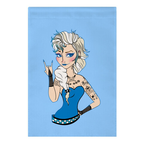 Punk Rock Ice Queen Parody Garden Flag