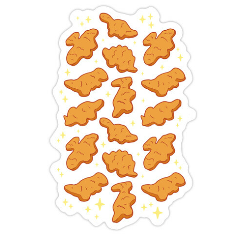 Dino Nuggies Pattern Die Cut Sticker