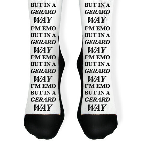 I'm Emo, But in a Gerard Way Sock