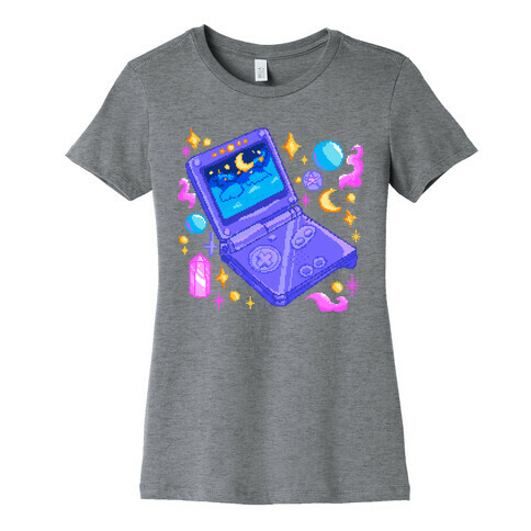 Pixelated Witchy Game Boy  Womens T-Shirt