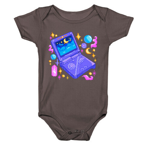 Pixelated Witchy Game Boy  Baby One-Piece