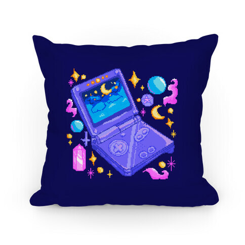 Pixelated Witchy Game Boy  Pillow