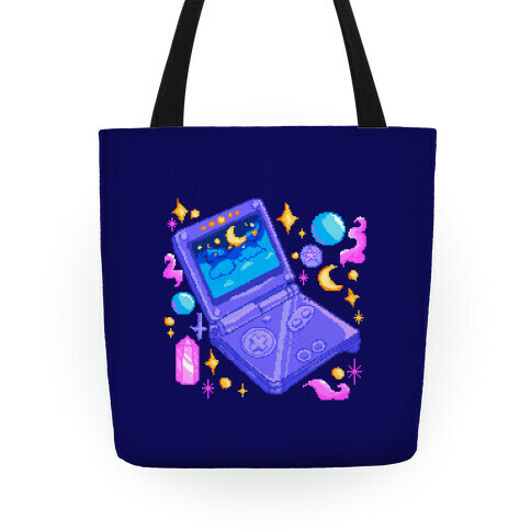 Pixelated Witchy Game Boy  Tote