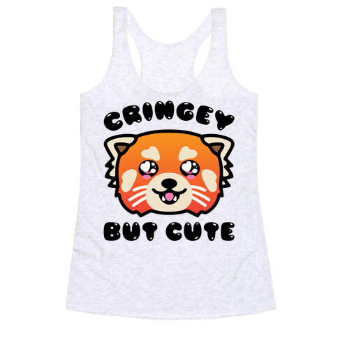 Cringey But Cute Red Panda Parody Racerback Tank Top