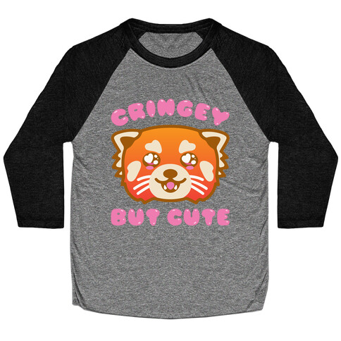 Cringey But Cute Red Panda Parody Baseball Tee