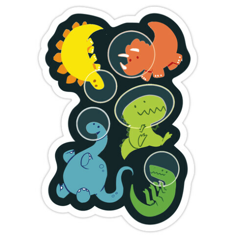 Space Dinos Die Cut Sticker