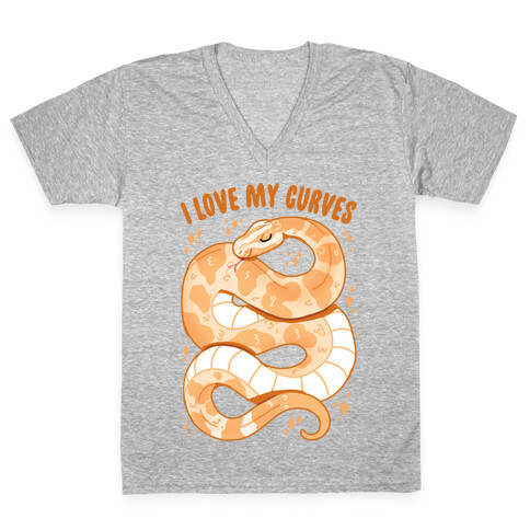 I Love My Curves V-Neck Tee Shirt