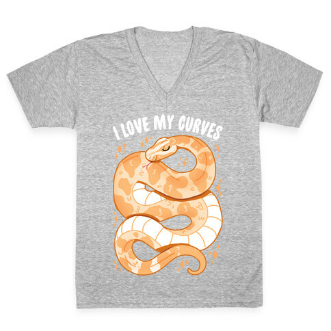 I Love My Curves V-Neck Tee Shirt