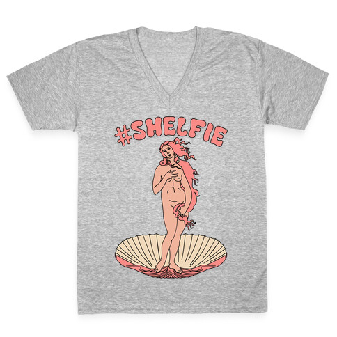 #Shelfie Venus Parody V-Neck Tee Shirt