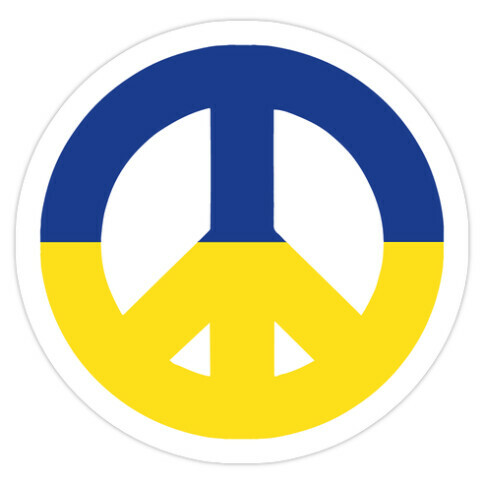 Peace symbol (Ukraine) Die Cut Sticker