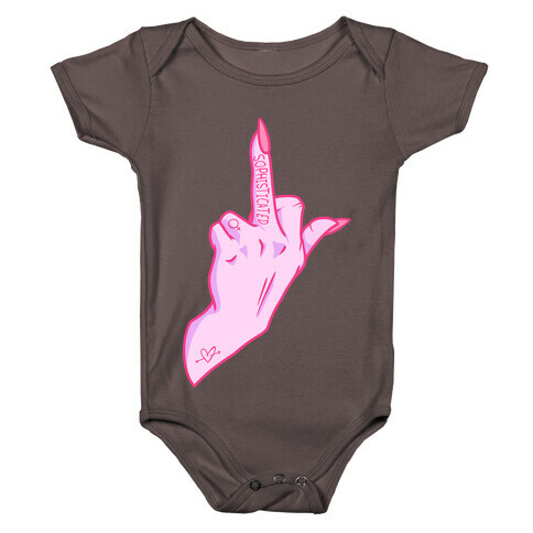 Sophisticated Middle Finger Baby One-Piece