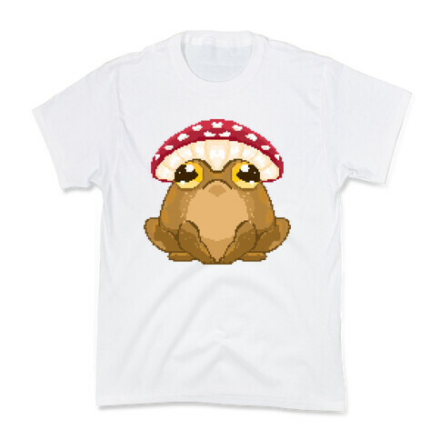 Pixelated Toad in Mushroom Hat Kids T-Shirt