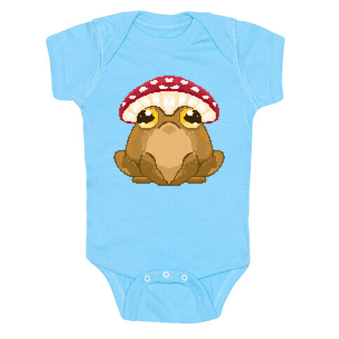 Pixelated Toad in Mushroom Hat Baby One-Piece