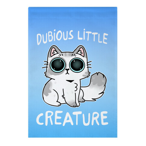 Dubious Little Creature Cat Garden Flag