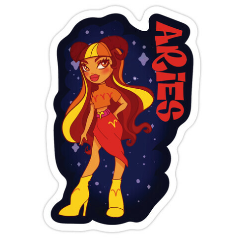 Zodiac Dollz: Aries Die Cut Sticker