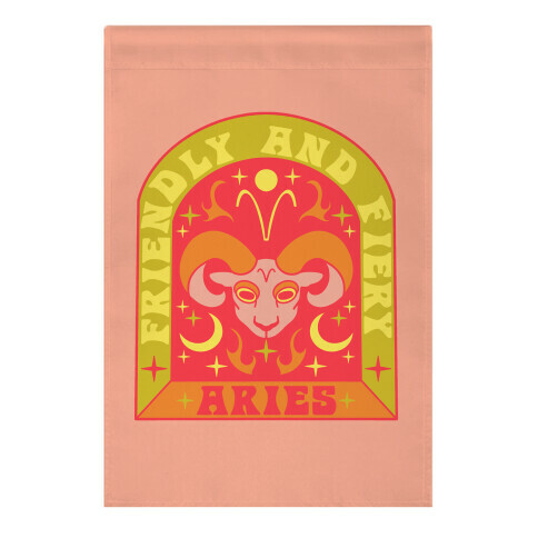 Friendly And Fiery Aries Garden Flag