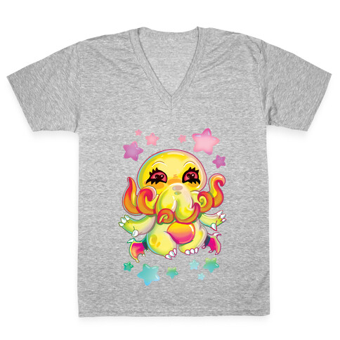 Kawaii Cthulhu V-Neck Tee Shirt