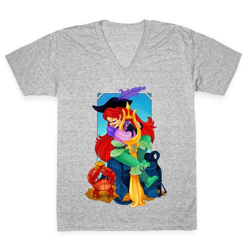 Princess Mermaid Bard  V-Neck Tee Shirt