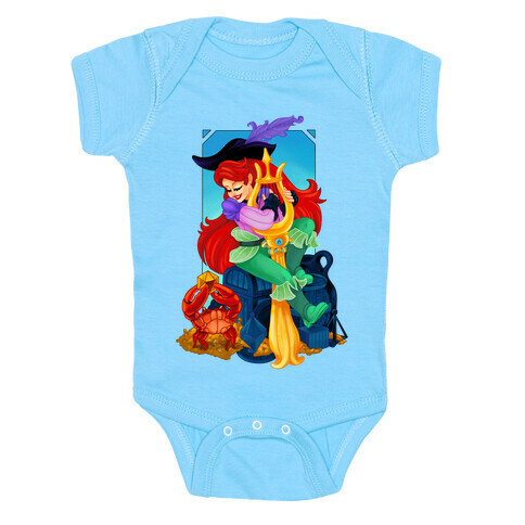 Princess Mermaid Bard  Baby One-Piece