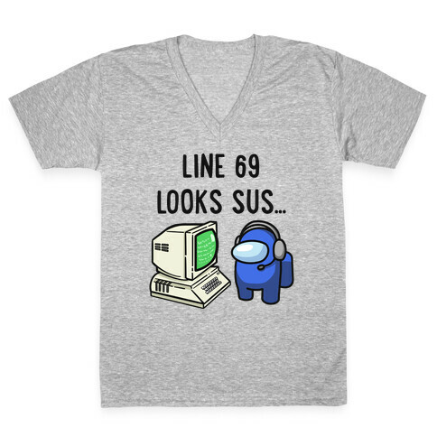 Sus Programmer Parody V-Neck Tee Shirt