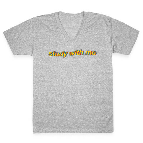 Study With Me V-Neck Tee Shirt