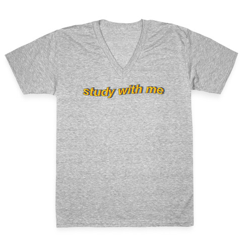 Study With Me V-Neck Tee Shirt