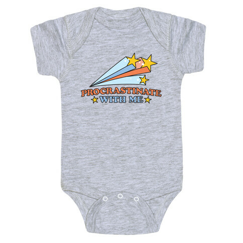 Procrastinate With Me Shooting Stars Baby One-Piece