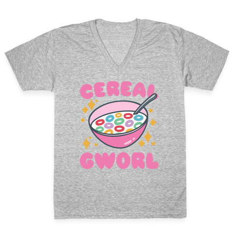 Cereal Gworl Parody V-Neck Tee Shirt