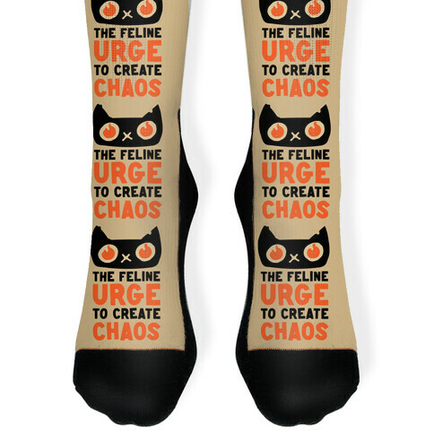 The Feline Urge To Create Chaos  Sock