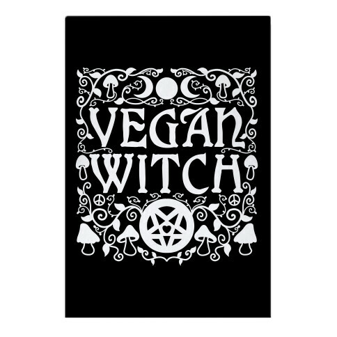 Vegan Witch Garden Flag