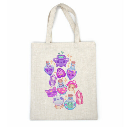 Kawaii Witchy Pattern Casual Tote