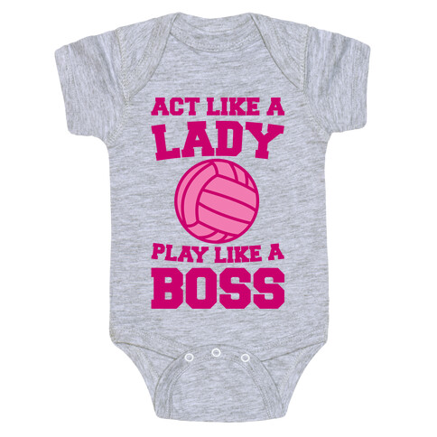 Act Like A Lady Play Like A Boss Baby One-Piece