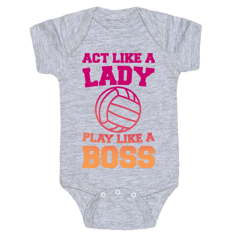 Act Like A Lady Play Like A Boss Baby One-Piece