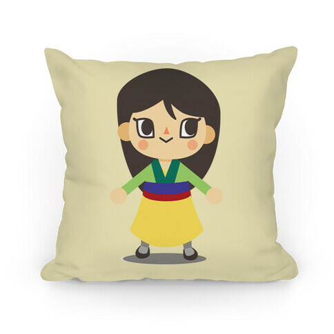 Princess Crossing Mulan Parody Pillow