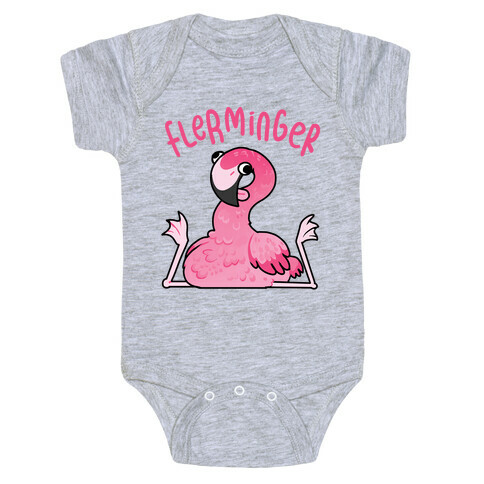 Derpy Flamingo Flerminger Baby One-Piece