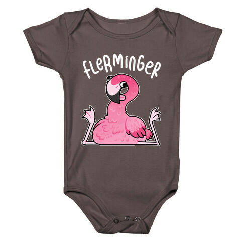 Derpy Flamingo Flerminger Baby One-Piece