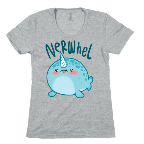 Derpy Narwhal Nerwhel Womens T-Shirt