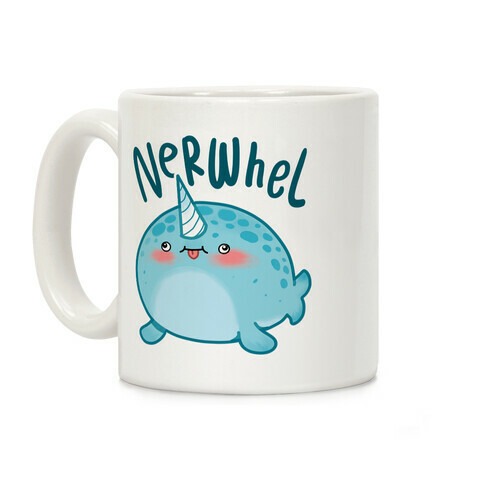 Derpy Narwhal Nerwhel Coffee Mug